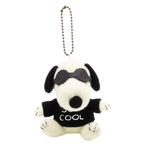 Peanuts | Snoopy Knit Mascot Holder Plush Keychain H9 X W9 D7Cm (Joe Cool)