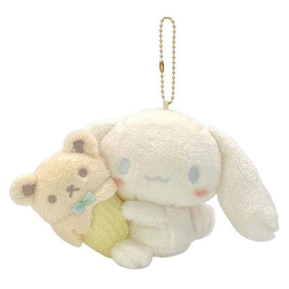 Sanrio | Mascot Holder Plush Keychain Cinnamonroll With Ice Cream Bear 10×16.5×7.5Cm(Relaxed