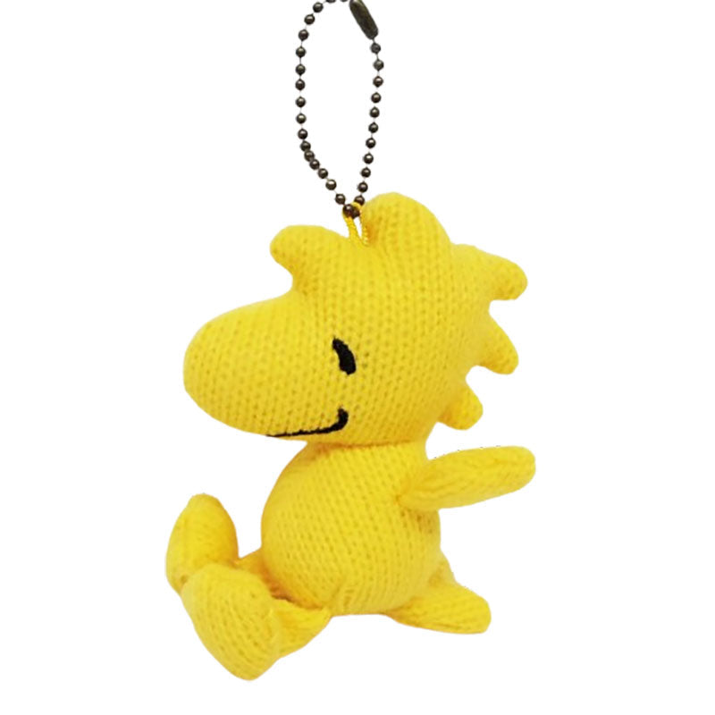PEANUTS | Snoopy Knitted Mascot Stuffed Keychain 8.5 x 4 x 7cm (Woodstock)