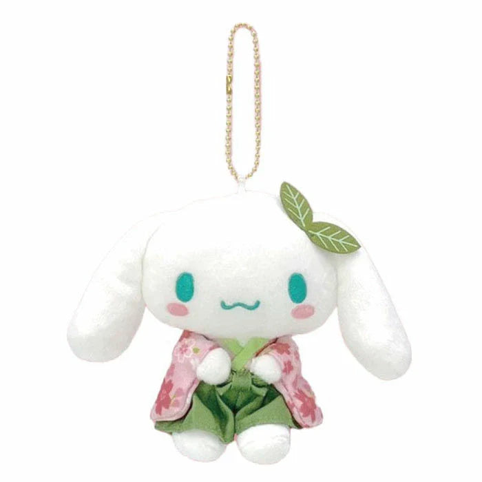 Sanrio | Mascot Holder Plush Keychain Cinnamoroll 150×115×55Mm (Matcha Sakura Kimono)