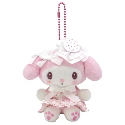 SANRIO | My Melody White Strawberry Mascot Holder Plush Keychain Bag Charm 12cm (50th Collection)