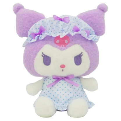 SANRIO | Kuromi Plush Toy Plush Doll S H25×W22×D15cm (Nightcap Ribbon)
