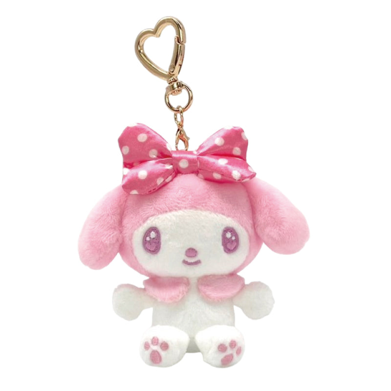 SANRIO | My Melody Pink Mascot Holder Plush Keychain Bag Charm H10×W9.5×D4.5cm (Favorite Color)