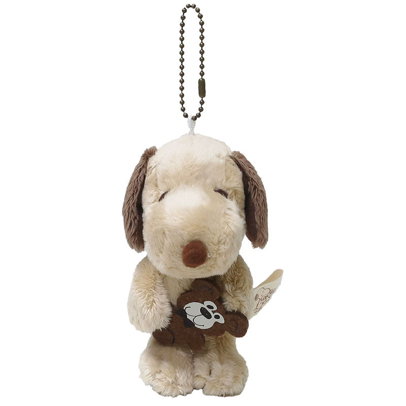 PEANUTS | SNOOPY and Teddy Bear Mascot Holder Keychain 130×60×80m (Brown)