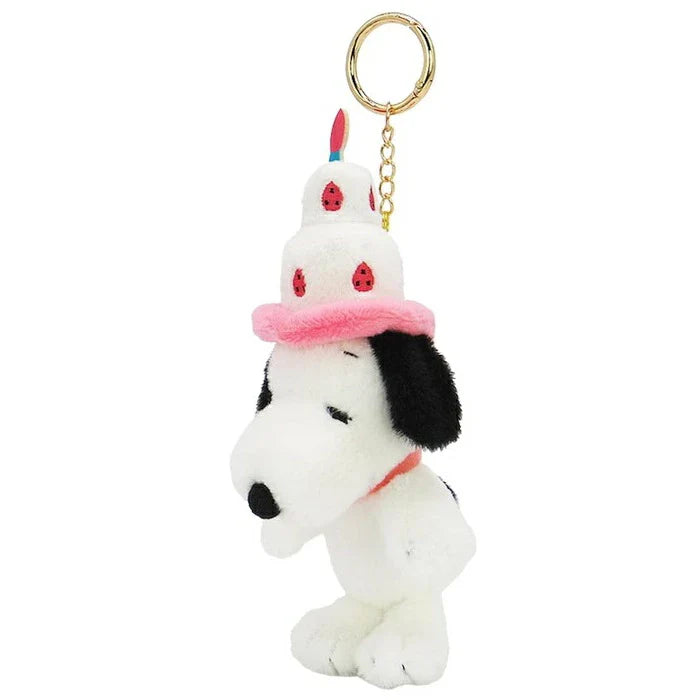PEANUTS | Snoopy Plush Plush Keychain Bag Charm Mascot Holder 180×80×80mm (75th Anniversary Cake Hat)