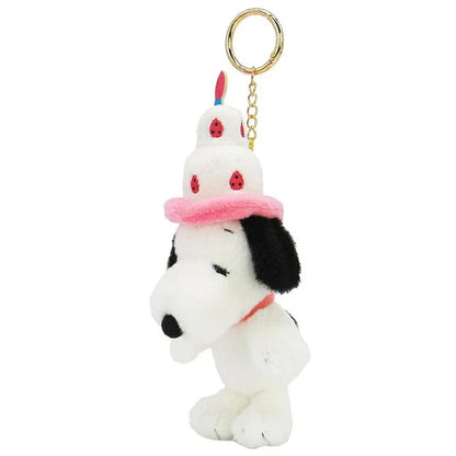 PEANUTS | Snoopy Plush Plush Keychain Bag Charm Mascot Holder 180×80×80mm (75th Anniversary Cake Hat)