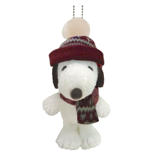 PEANUTS | Snoopy Mascot Holder Keychain Bag Charm 80x70×130mm (Knit Cap)