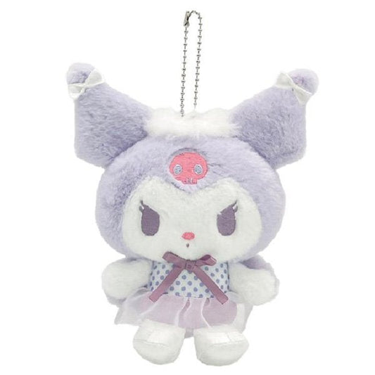 SANRIO | Kuromi Mascot Holder Bag Charm Plush Keychain 140×75×135mm (Angel Ballerina)