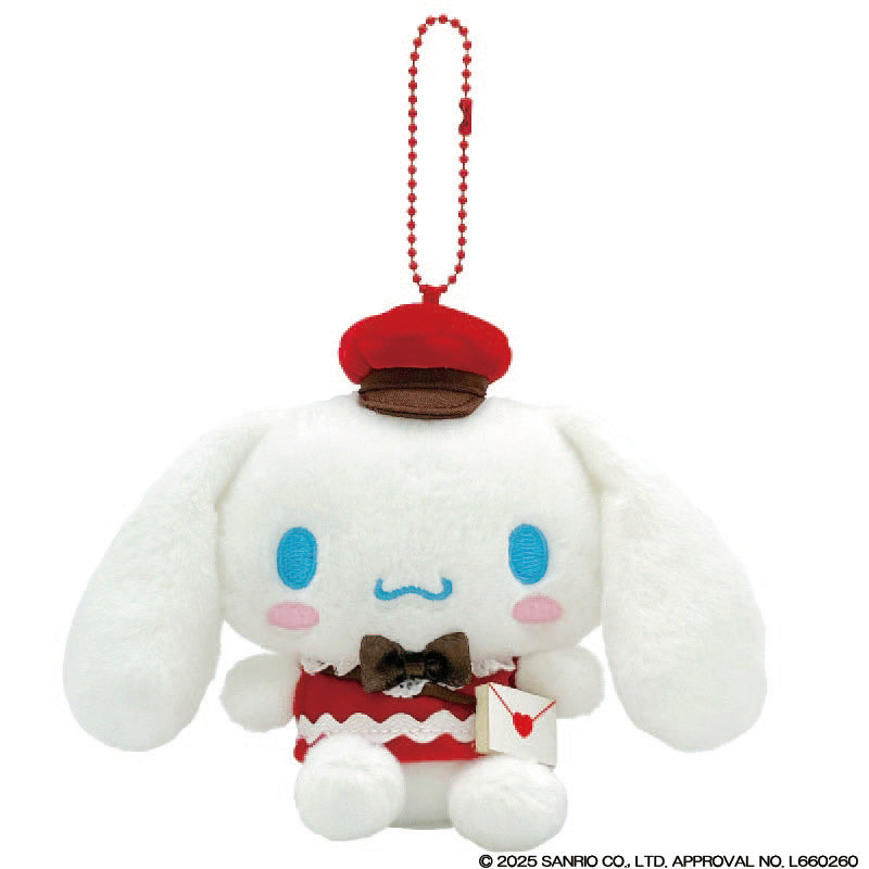 SANRIO | Cinnamoroll Mascot Holder Bag Charm Plush Keychain 80x145x160mm (Lovely Love Letter)