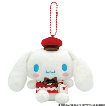 SANRIO | Cinnamoroll Mascot Holder Bag Charm Plush Keychain 80x145x160mm (Lovely Love Letter)