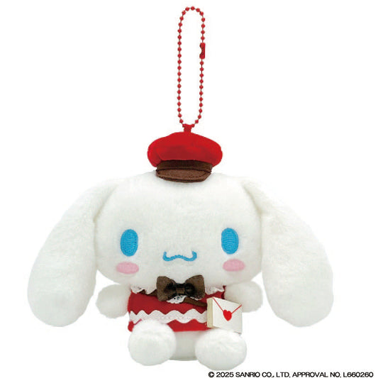 SANRIO | Cinnamoroll Mascot Holder Bag Charm Plush Keychain 80x145x160mm (Lovely Love Letter)