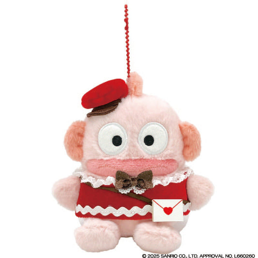 SANRIO | Hangyodon Mascot Holder Bag Charm Plush Keychain 80x145x160mm (Lovely Love Letter)