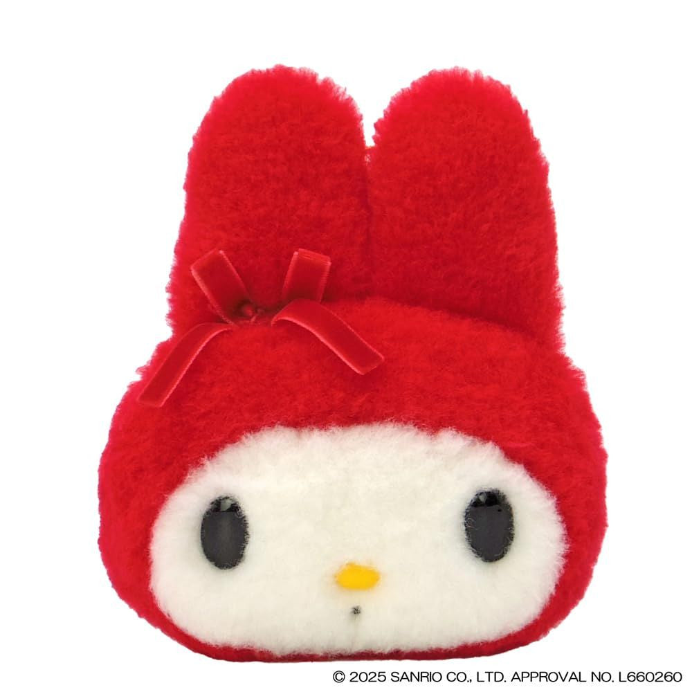 SANRIO | My Melody Face Pass Case Keychain with Reel 60x140x170m (Red Checkered)