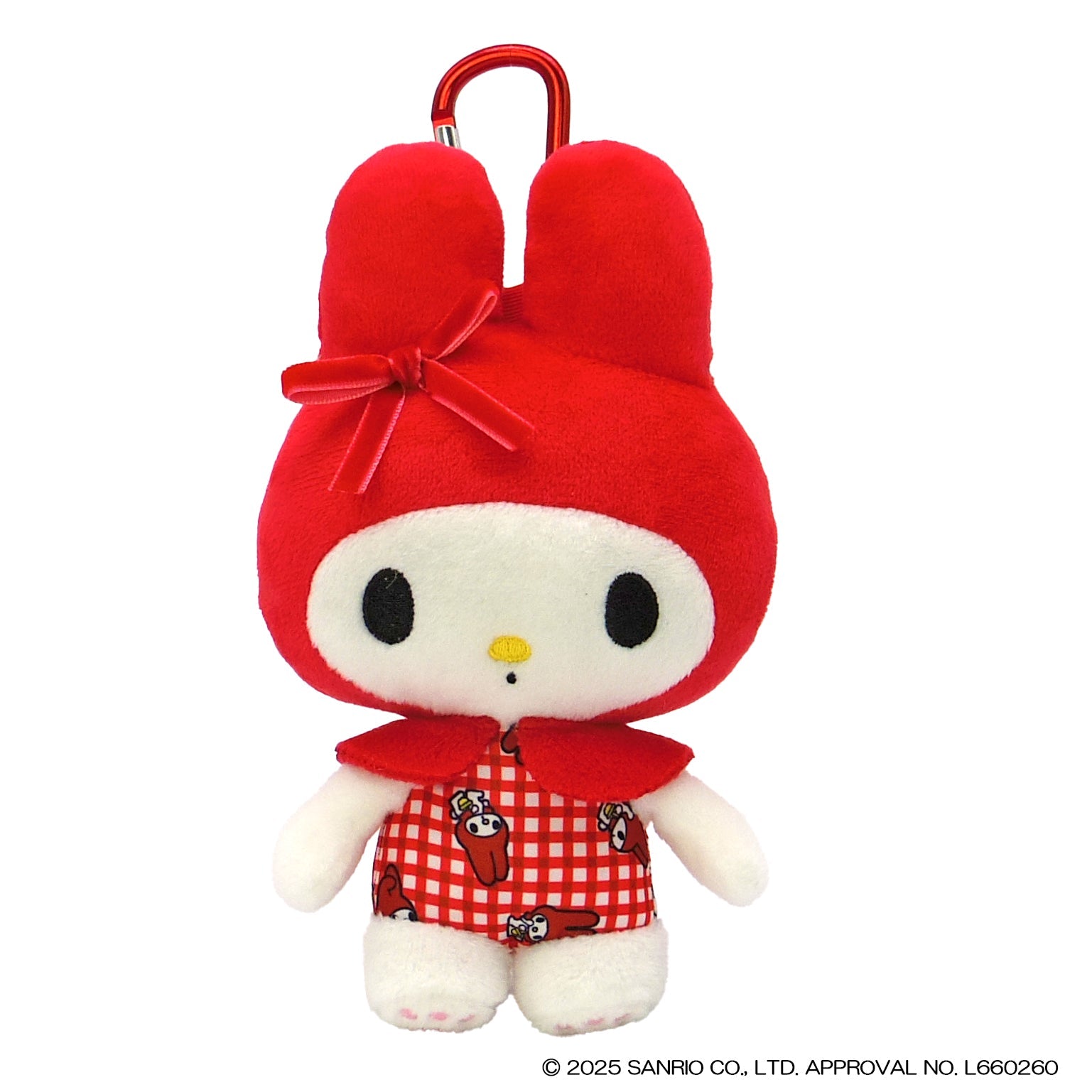 SANRIO | My Melody Plush Eco Bag & Keychain 170x110x70m (Red Checkered)