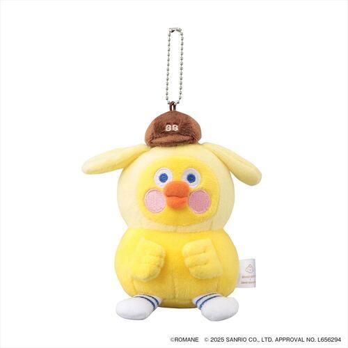 Branch Brother x Sanrio | Pompompurin x Duck Mascot Holder Bag Charm Plush Keychain 145x150x60mm