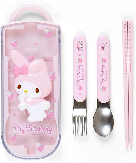 SANRIO | Bento Lunch Cutlery Set Spoon Fork Chopstick - My Melody