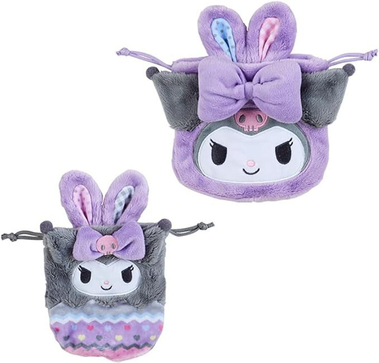 Sanrio | Drawstring Bag 2 Piece Set 日本三丽鸥 兔耳朵 抽绳束口袋套装 两个入 库洛米Kuromi