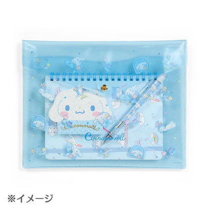 Sanrio | Clear Flat Case 25.5×0.5×20Cm 日本三丽鸥 按扣式 Pvc硬质文件袋/收纳袋 A5