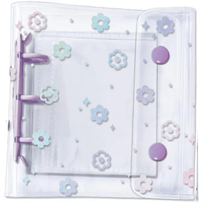 Daisy Glitter Sticker Binder Book Diary Sticker Exchange 130x120x20mm (Purple)