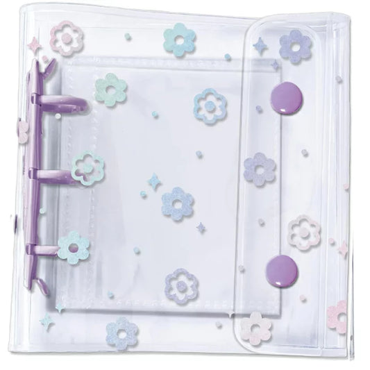 Daisy Glitter Sticker Binder Book Diary Sticker Exchange 130x120x20mm (Purple)