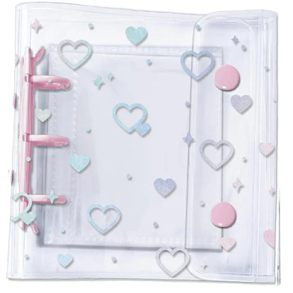 Daisy Glitter Sticker Binder Book Diary Sticker Exchange 130x120x20mm (Pink)
