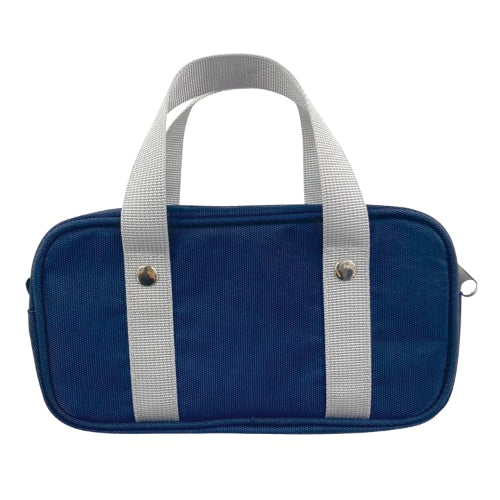 Q-LiA | Boston Bag Pen Case Pen Pouch H100×W195×D55mm (Navy)