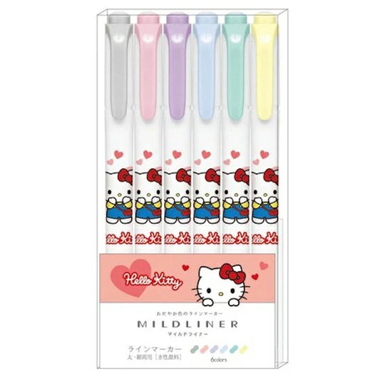 Zebra x Sanrio | Mildliner Double-Sided Highlighter Set 142×Φ12mm (Hello Kitty - Love)