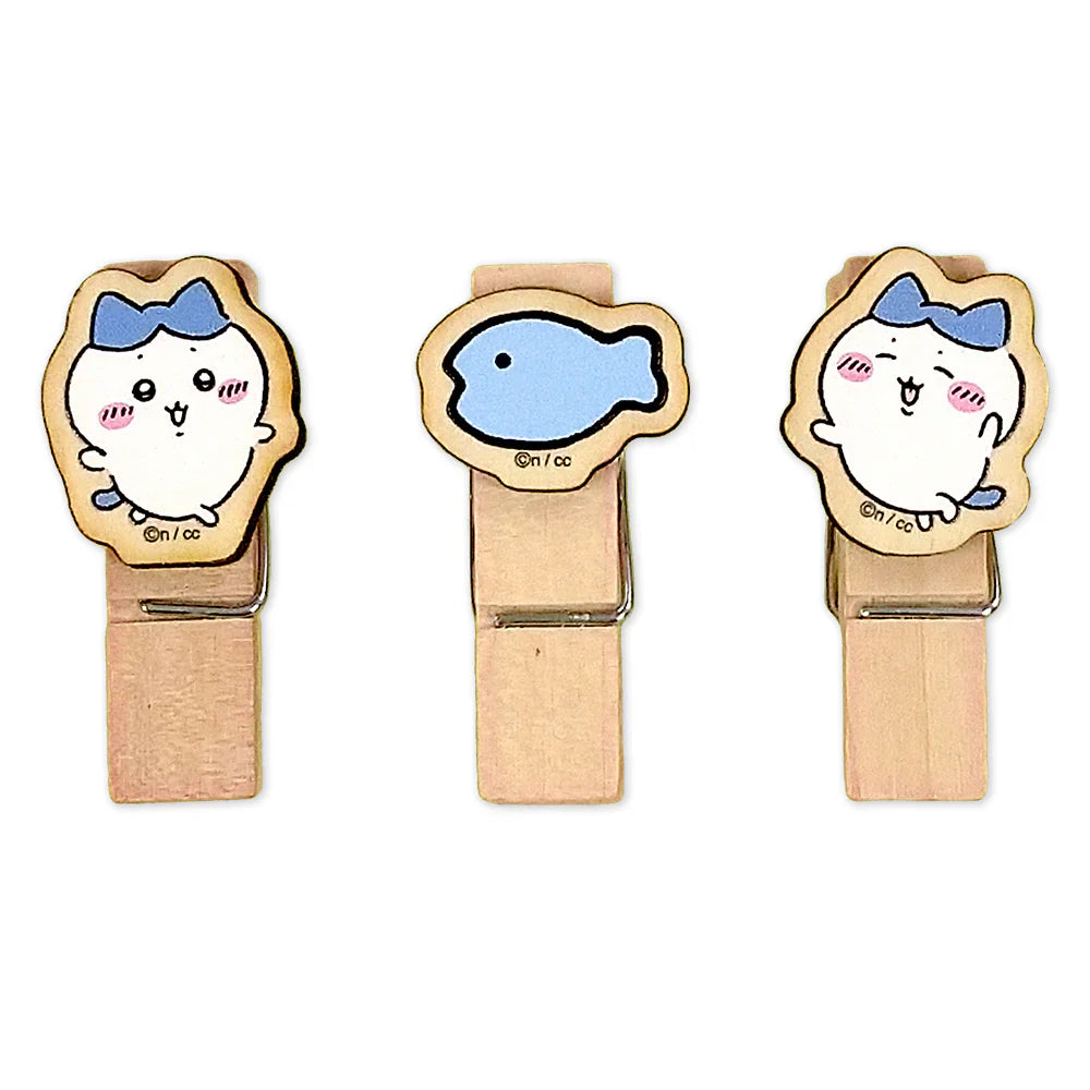 CHIIKAWA | Wooden Clip Set 45×25×14mm (Hachiware)