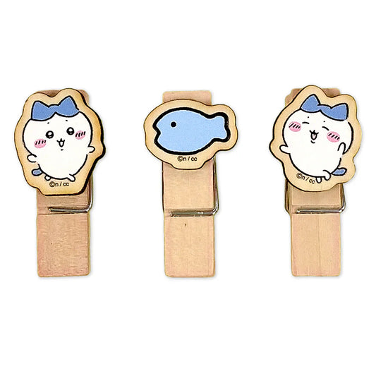 CHIIKAWA | Wooden Clip Set 45×25×14mm (Hachiware)