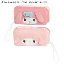 SANRIO | Twin Fluffy Plush Pen Case 19×10×5cm (My Melody & My Sweet Piano)