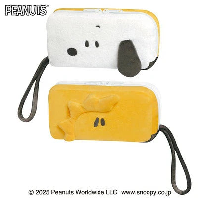 PEANUTS | Twin Fluffy Plush Pen Case 19×10×5cm (Snoopy & Woodstock)