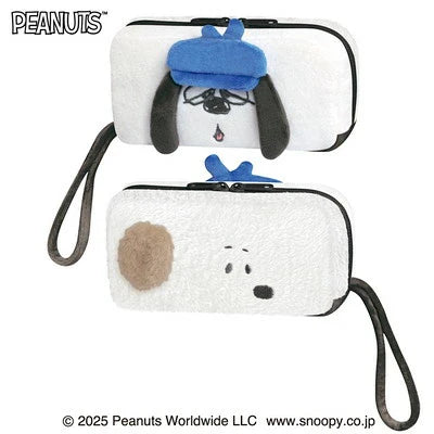 PEANUTS | Snoopy Twin Fluffy Plush Pen Case 19×10×5cm (Andy & Olaf)