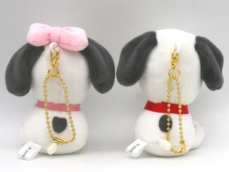 PEANUTS | Snoopy & Belle Plush Keychain Mascot Holder Set H180×W130×D70mm & H180×W130×D70mm
