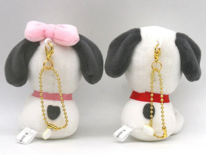 PEANUTS | Snoopy & Belle Plush Keychain Mascot Holder Set H180×W130×D70mm & H180×W130×D70mm