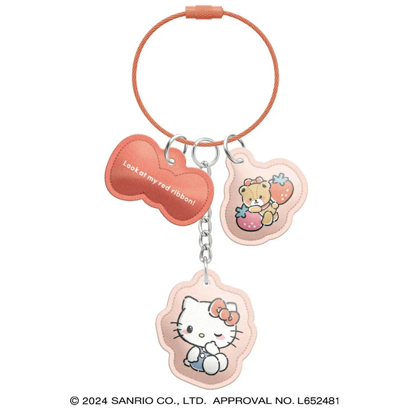 Sanrio | 3-Row Keychain/Key Ring/Key Holder Hello Kitty H140×W80×D15Mm