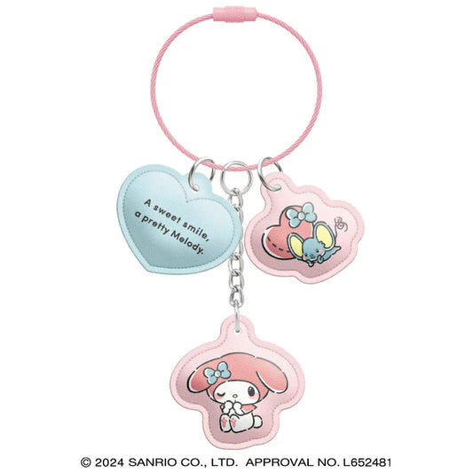 Sanrio | 3-Row Keychain/Key Ring/Key Holder My Melody H140×W80×D15Mm