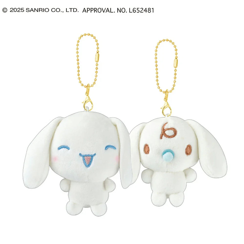 SANRIO | Friends Series Nico Nui Keychain Plush Mascot H160×W155×D65mm (Cinnamoroll & Milk)