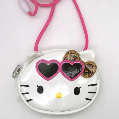 SANRIO | Hello Kitty Coin Case Shoulder Bag Tanned Kitty Ribbon Leopard H90 x W110 x D25mm