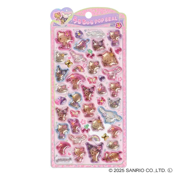 SANRIO | Gogo Gal Collection Series Pop Seal Hologram 3D Sticker 200×95×7mm (Tan)