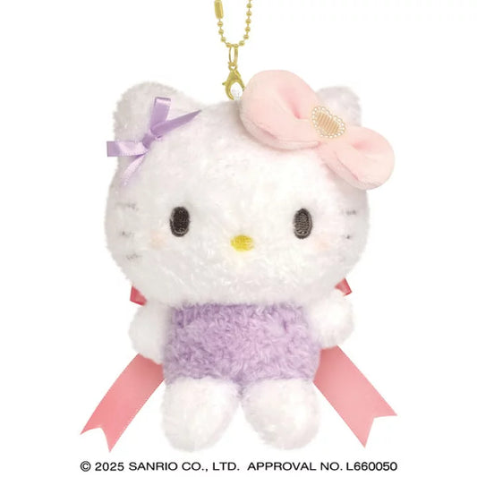 SANRIO | Hello Kitty Plush Keychain Mascot Holder Bag Charm 230×140×90mm (Runrun Ribbon)