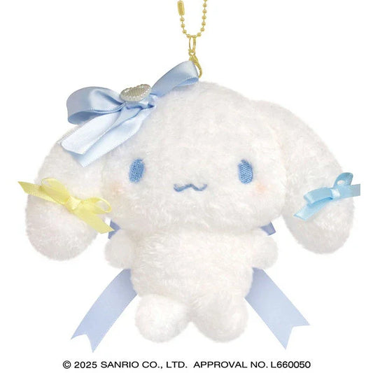 SANRIO | Cinnamoroll Plush Keychain Mascot Holder Bag Charm 230×140×90mm (Runrun Ribbon)