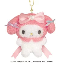 SANRIO | My Melody Plush Keychain Mascot Holder Bag Charm 230×140×90mm (Runrun Ribbon)