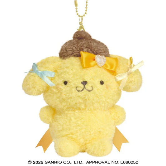 SANRIO | Pompompurin Pom Pom Purin Plush Keychain Mascot Holder Bag Charm 230×140×90mm (Runrun Ribbon)