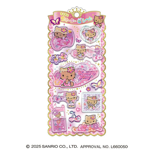 SANRIO | Hello Kitty Glitter Water-in Stickers 200×100mm