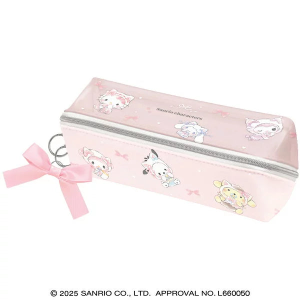 SANRIO | White Cat Baby Pencil Case with Separate Ribbon 60×185×60mm