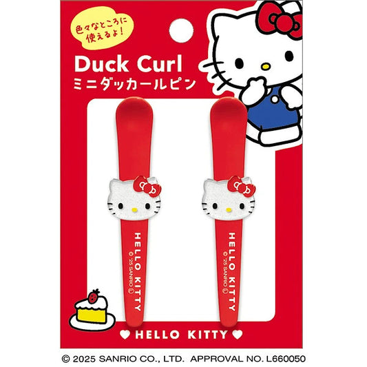 SANRIO | Hello Kitty Mini Duck Curl Hair Clip Set 76×10×15m (Red)