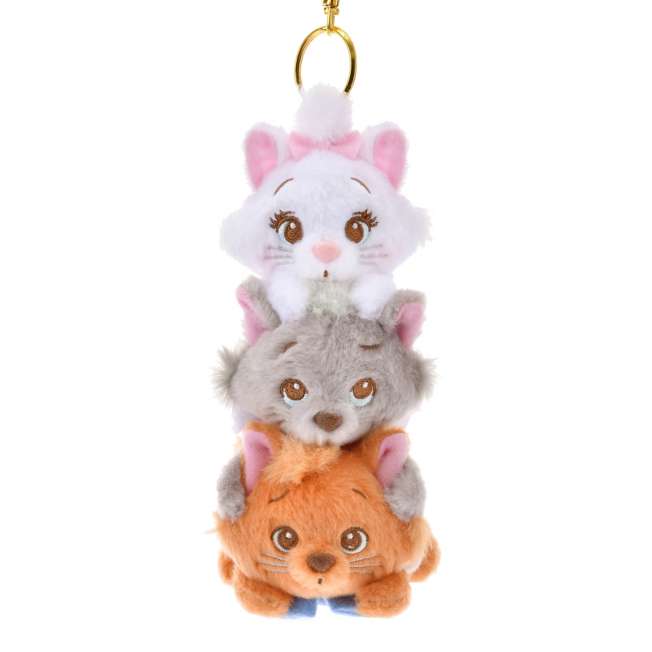 DISNEY | Aristocats Plush Keychain Mascot Holder Marie Berlioz Toulouse Cat 15×3.5×1.7cm (DISNEY CAT DAY 2025)