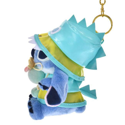 DISNEY | Rainy Season Raincoat Stitch & Scrump Mascot Holder Plush Keychain Bag Charm 15×13.5×12cm