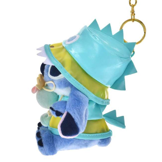 DISNEY | Rainy Season Raincoat Stitch & Scrump Mascot Holder Plush Keychain Bag Charm 15×13.5×12cm