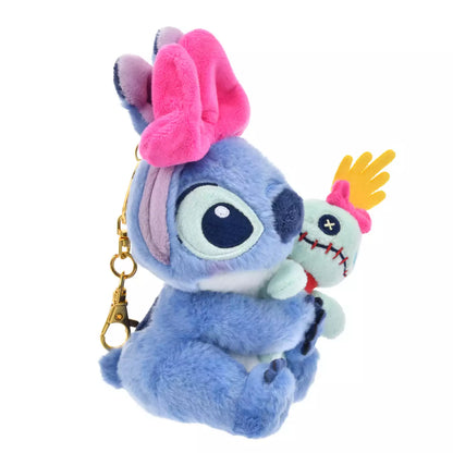 DISNEY | Stitch & Scrump Plush Keychain Mascot Holder 17.5×8.5×15cm (Ribbon Stitch)